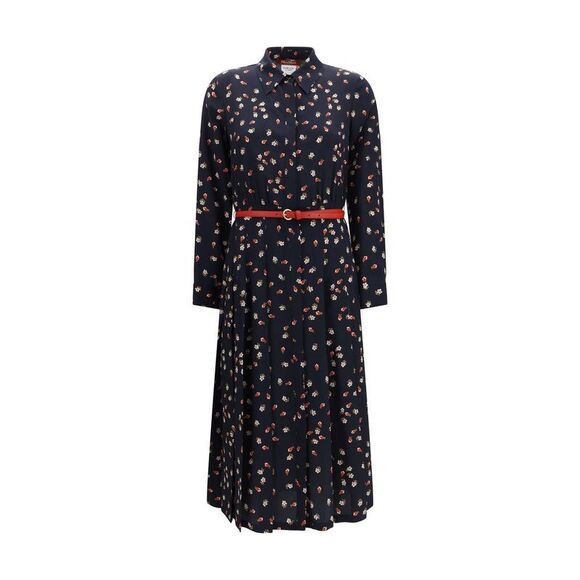 Max Mara Blue Silk Casual Women's Dress